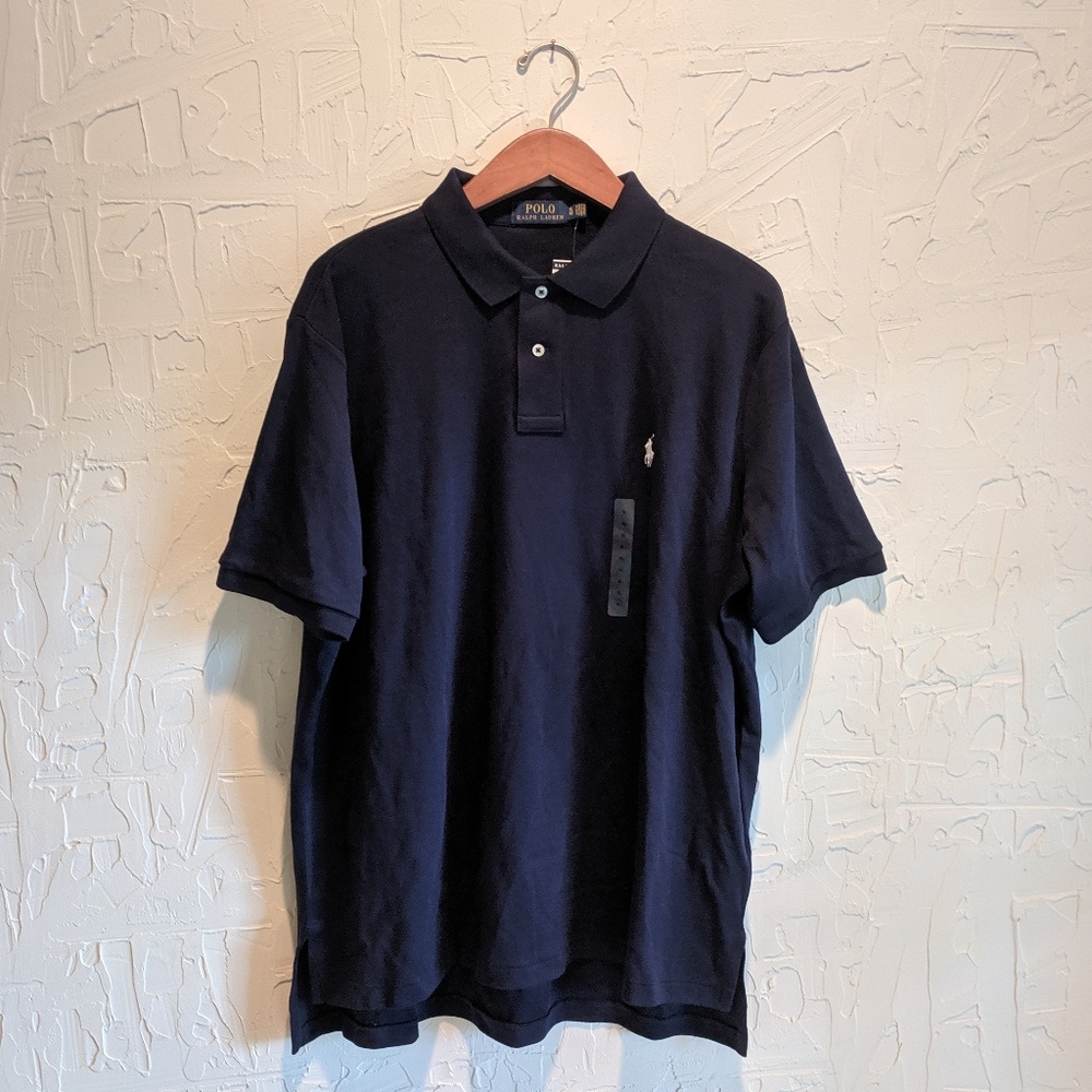 Navy Classic Ralph Lauren Polo Collared Shirt